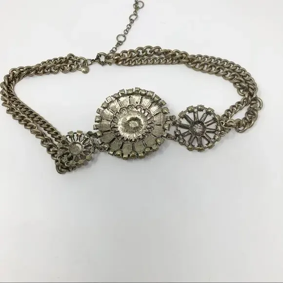 J. Crew Orange and Tan Statement Necklace - Picture 4 of 10